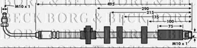 BORG & BECK bbh7933 -  Тормозной шланг